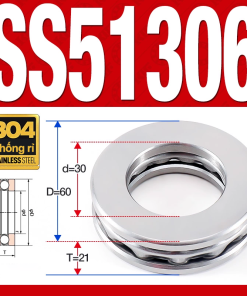 Vòng bi - bạc đạn SS51306 (Chặn trục - Inox 304 - 30*60*21 mm)