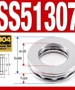 Vòng bi - bạc đạn SS51307 (Chặn trục - Inox 304 - 35*68*24 mm)