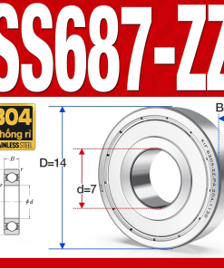 Vòng bi - bạc đạn SS687-ZZ (Chống ăn mòn - Inox 304 - 7*14*5 mm)