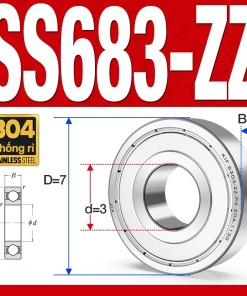 Vòng bi - bạc đạn SS683-ZZ (Chống ăn mòn - Inox 304 -  3*7*3 mm)