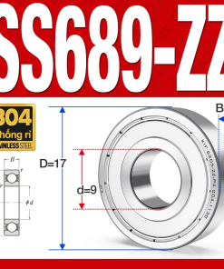 Vòng bi - bạc đạn SS689-ZZ (Chống ăn mòn - Inox 304 - 9*17*5 mm)