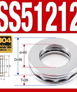Vòng bi - bạc đạn SS51212 (Chặn trục - Inox 304 - 60*95*26 mm)
