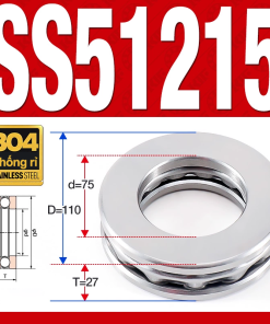 Vòng bi - bạc đạn SS51215 (Chặn trục - Inox 304 - 75*110*27 mm)