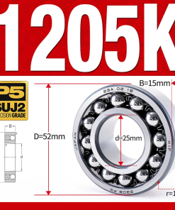 Vòng bi - bạc đạn tự lựa 1205K (Lỗ côn - 25*52*15 mm)