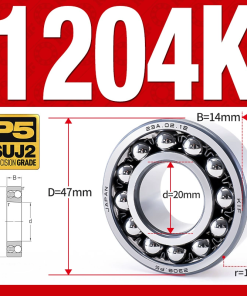 Vòng bi - bạc đạn tự lựa 1204K (Lỗ côn - 20*47*14 mm)