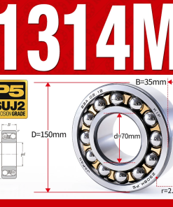 Vòng bi - bạc đạn tự lựa 1314M (Chịu nhiệt - vòng cách bi Đồng - 70*150*35 mm)