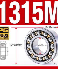 Vòng bi - bạc đạn tự lựa 1315M (Chịu nhiệt - vòng cách bi Đồng - 75*160*37 mm)