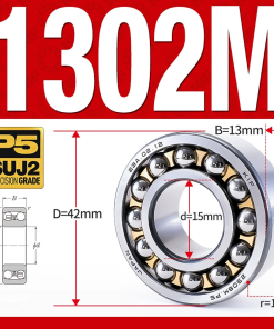 Vòng bi - bạc đạn tự lựa 1302M (Chịu nhiệt - vòng cách bi Đồng - 15*42*13 mm)