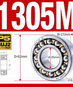 Vòng bi - bạc đạn tự lựa 1305M (Chịu nhiệt - vòng cách bi Đồng - 25*62*17 mm)