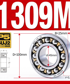 Vòng bi - bạc đạn tự lựa 1309M (Chịu nhiệt - vòng cách bi Đồng - 45*100*25 mm)