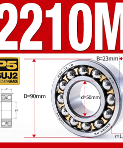 Vòng bi - bạc đạn tự lựa 2210M (Chịu nhiệt - vòng cách bi Đồng - 50*90*23 mm)