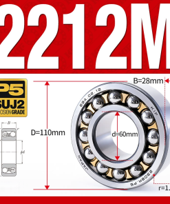 Vòng bi - bạc đạn tự lựa 2212M (Chịu nhiệt - vòng cách bi Đồng - 60*110*28 mm)