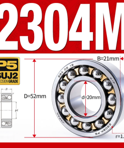 Vòng bi - bạc đạn tự lựa 2304M (Chịu nhiệt - vòng cách bi Đồng - 20*52*21 mm)