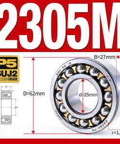 Vòng bi - bạc đạn tự lựa 2305M (Chịu nhiệt - vòng cách bi Đồng - 25*62*24 mm)