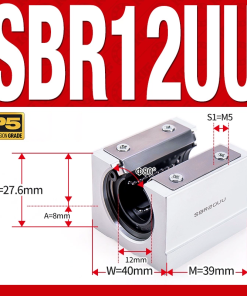 Con trượt tròn có đế thân ngắn SBR12UU (Bi trượt tròn có đế)