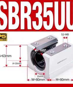 Con trượt tròn có đế thân ngắn SBR35UU (Bi trượt tròn có đế)