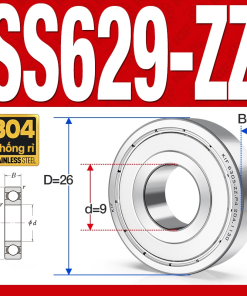 Vòng bi - bạc đạn mini SS629-ZZ (Chống ăn mòn - Inox 304 - 9*26*8 mm)