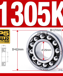 Vòng bi - bạc đạn tự lựa 1305K (Lỗ côn - 25*62*17 mm)