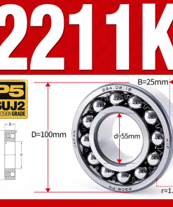 Vòng bi - bạc đạn tự lựa 2211K (Lỗ côn - 55*100*25 mm)