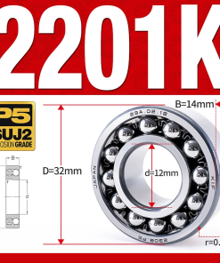 Vòng bi - bạc đạn tự lựa 2201K (Lỗ côn - 12*32*14 mm)