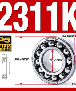 Vòng bi - bạc đạn tự lựa 2312K (Lỗ côn - 60*130*46 mm)