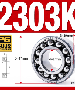 Vòng bi - bạc đạn tự lựa 2303K (Lỗ côn - 17*47*19 mm)