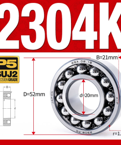 Vòng bi - bạc đạn tự lựa 2304K (Lỗ côn - 20*52*21 mm)