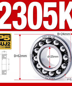 Vòng bi - bạc đạn tự lựa 2305K (Lỗ côn - 25*62*24 mm)