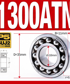 Vòng bi - bạc đạn tự lựa 1300ATN  (Chịu nhiệt - vòng cách bi Nylon - 10*35*11 mm)