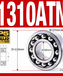 Vòng bi - bạc đạn tự lựa 1310ATN  (Chịu nhiệt - vòng cách bi Nylon - 50*110*27 mm)