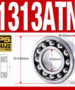 Vòng bi - bạc đạn tự lựa 1313ATN  (Chịu nhiệt - vòng cách bi Nylon - 65*140*33 mm)