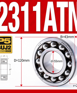 Vòng bi - bạc đạn tự lựa 2311ATN  (Chịu nhiệt - vòng cách bi Nylon - 55*120*43 mm)