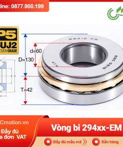 Vòng bi đĩa bay chặn trục - bạc đạn cà na chặn trục 29438M (lồng cách bi Đồng -  190*380*115 mm)