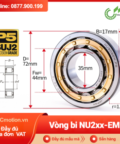 Vòng bi đũa - bạc đạn đũa trụ NU20x