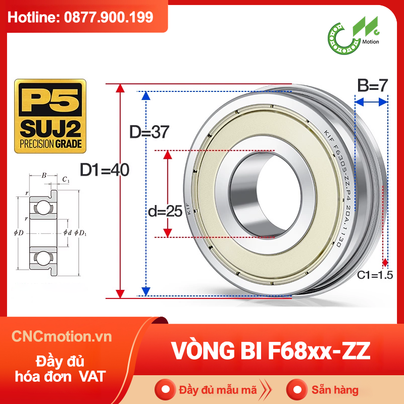 Vòng bi F68xx mặt bích