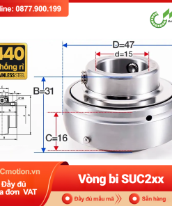 Vòng bi gối Inox 440C SUC2xx