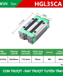 Con trượt vuông thấp HGL35CA (Bi trượt vuông-Hiwin type)