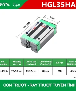 Con trượt vuông thấp HGL35HA (Bi trượt vuông-Hiwin type)